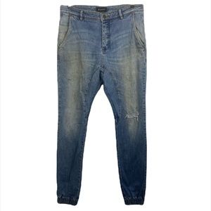 ZANEROBE MENS SLINGSHOT DENIMO TAPERED JEANS SIZE 32